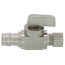 1/2" Expansion PEX x 3/8" OD Comp Straight Supply Stop Valve, Lead Free (Chrome Plated)