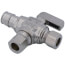 1/2" Expansion PEX x 3/8" OD Comp Straight Dual Outlet Supply Stop Valve, Lead Free (Chrome Plated)