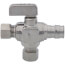 1/2" Expansion PEX x 3/8" OD Comp Straight Dual Outlet Supply Stop Valve, Lead Free (Chrome Plated)