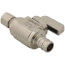 1/2" PEX Crimp x 1/4 OD Comp Straight Stop Valve, Lead Free (Chrome Plated)