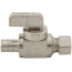 1/2" Pex Crimp x 3/8" OD Compression Straight Stop Valve, Lead Free (Chrome Plated Brass)