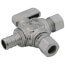 1/2" Pex Crimp x 3/8" x 3/8" OD Compression Straight Stop Valve, Lead Free (Chrome Plated Brass)
