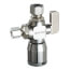 1/2" QUICK-GRIP x 3/8" OD Comp x 1/4" OD Comp Straight Dual Outlet Valve, Lead Free (Chrome Plated)