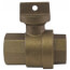 76101 1-1/2" FNPT Straight Ball Curb Stop (No-Lead Brass)