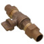 76100 3/4" Flare Straight Ball Valve Curb Stop (No-Lead Brass)
