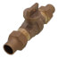 76100 3/4" Flare Straight Ball Valve Curb Stop (No-Lead Brass)