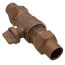 76100 1" Flare Straight Ball Valve Curb Stop (No-Lead Brass)
