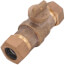 76100T 1" Straight Ball Valve Curb Stop, CTS x CTS (No-Lead Brass)