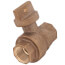76101 3/4" FNPT Straight Ball Curb Stop (No-Lead Brass)