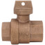 76101 1" FNPT Straight Ball Curb Stop (No-Lead Brass)