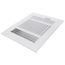 8" x 6-1/2" Fin Steel Register 3-way (White)