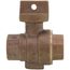 76001 3/4" FNPT Stop & Drain Straight Ball Valve Curb Stop (No-Lead Brass)
