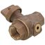 76001 3/4" FNPT Stop & Drain Straight Ball Valve Curb Stop (No-Lead Brass)