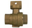 76001 1" FNPT Stop & Drain Straight Ball Valve Curb Stop (No-Lead Brass)