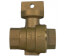 76001 1-1/2" FNPT Stop & Drain Straight Ball Valve Curb Stop (No-Lead Brass)