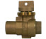76005 1-1/2" FNPT Stop & Drain Straight Ball Valve Curb Stop, Minneapolis Pattern Body (No-Lead Brass)