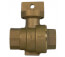 76001 2" FNPT Stop & Drain Straight Ball Valve Curb Stop (No-Lead Brass)