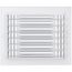 10" x 8-1/2" Fin Steel Register 3-way (White)
