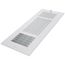 12" x 4-1/2" Fin Steel Register 3-way with Metal Lever (White)