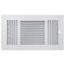 12" x 6-1/2" Fin Steel Register 3-way (White)
