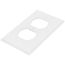 1-Gang Duplex Receptacle Wall Plate, Standard Size, Nylon - White