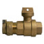 76102-22 2" CTS X FNPT Straight Ball Valve Curb Stop (No-Lead Brass)