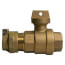 76102-22 1-1/2" CTS X FNPT Straight Ball Valve Curb Stop (No-Lead Brass)