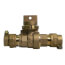 76104-22 1-1/2" CTS x CTS Straight Ball Valve Curb Stop Minneapolis Pattern Body (No-Lead Brass)