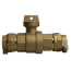76100-22 2" Straight Ball Valve Curb Stop, CTS x CTS (No-Lead Brass)