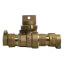76104-22 2" CTS x CTS Straight Ball Valve Curb Stop Minneapolis Pattern Body (No-Lead Brass)