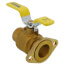 1-1/2" Sweat Full Port Brass Uni-Flange Isolator Ball Valve w/ Detachable Rotating Flange