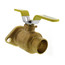 1-1/2" Sweat Full Port Brass Uni-Flange Isolator Ball Valve w/ Detachable Rotating Flange (High Velocity)