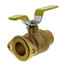 1-1/2" Sweat Full Port Brass Uni-Flange Isolator Ball Valve w/ Detachable Rotating Flange (High Velocity)