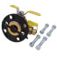 1-1/2" Sweat Full Port Brass Uni-Flange Isolator Ball Valve w/ Detachable Rotating Flange and Drain