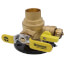 1-1/2" Sweat Full Port Brass Uni-Flange Isolator Ball Valve w/ Detachable Rotating Flange and Drain