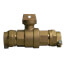 76100-22 1-1/4" x 1" x 1" Straight Ball Valve Curb Stop, CTS x CTS (No-Lead Brass)