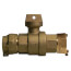 76100-22-55 1" CTS x IP Straight Ball Valve Curb Stop (No-Lead Brass)