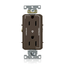 Decora Plus Duplex Receptacle, Heavy-Duty Industrial, 15A 125V 2P 3W (Brown)