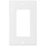 1-Gang Decorator & GFCI Wall Plate, Standard Size, Nylon - White