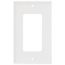 1-Gang Decorator & GFCI Wall Plate, Standard Size, Nylon - White
