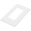 1-Gang Decorator & GFCI Wall Plate, Standard Size, Nylon - White