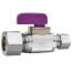 1/2" Nom Female Comp (5/8" OD Female Threaded) x 3/8" OD Comp Straight Mini Ball Stop Valve for Reclaimed Water Systems, LF (Chrome)