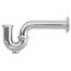 1-1/2" Chrome Plated Cast Brass P-Trap, 17 GA W/ Ground Joint and Plated Chrome Brass Nuts