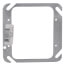 4" Steel Square 2-Gang Flat Device Cover