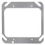 4" Steel Square 2-Gang Flat Device Cover