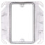 4" Steel Square Device Cover - 1" Raised