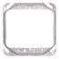 4" Two-Gang Steel Square Device Cover - 3/4" Raised