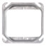 4" Two-Gang Steel Square Device Cover - 3/4" Raised