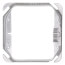 4" Two-Gang Steel Square Device Cover - 1" Raised