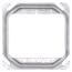 4" Two-Gang Steel Square Device Cover - 1" Raised